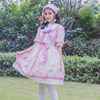 

2018 Lolita Style Dresses Japanse Bud Vestido Bandage Dress Club Wear New Arrival Vestido New Year Dress Mori Girl