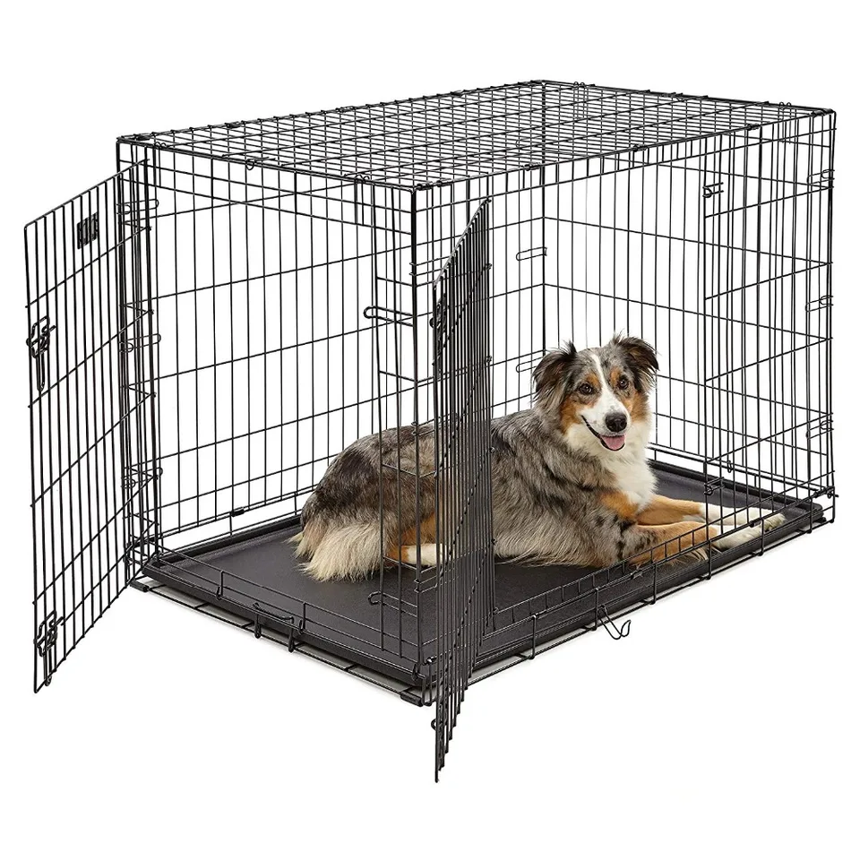 collapsible metal dog crate