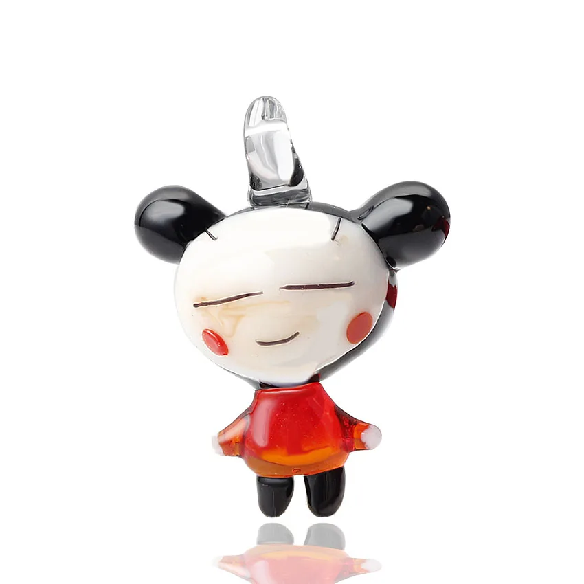 

Qianbei Fashion handmade Murano Lampwork Glass Mixed Color Loverly Animal Pendant Fit Necklaces