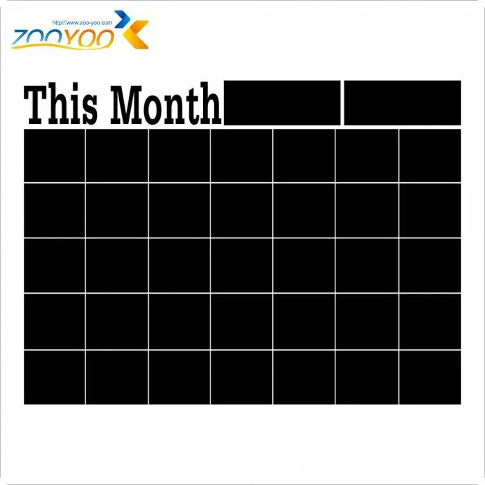Monthly Planner Chalkboard Decorative Wall Stickers For Home Decorations Vinyl Blackboard Decor Living Room Office Room Wall Art