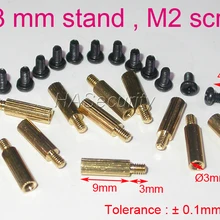 12 шт. 9+ 3 мм латунь стенд/скобка/бочка с M2-4mm винт для камеры безопасности печатной модуль монтажные