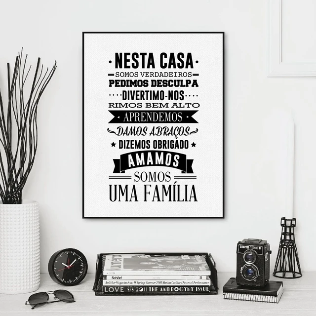 Portugais Maison Règles Home Decor Wall Art Affiche Toile