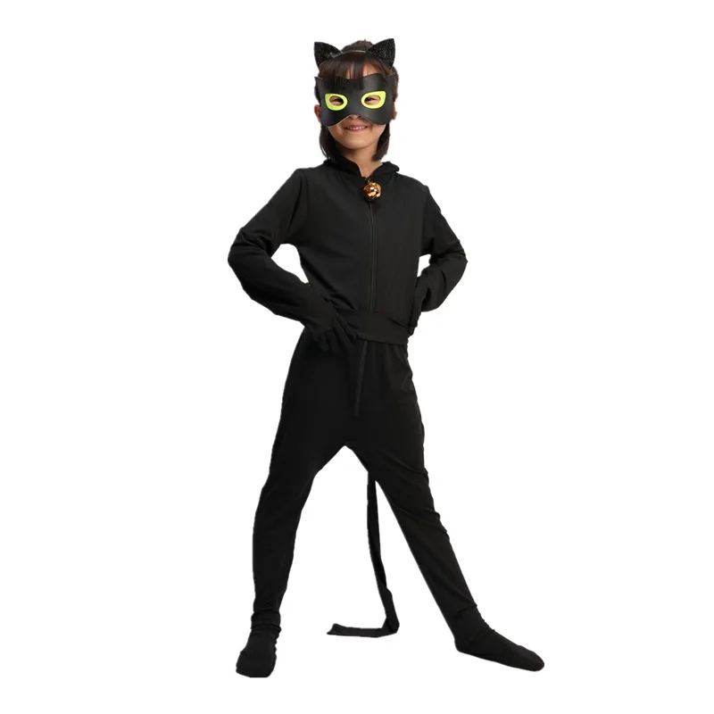 Ladybug Costume Children Fashion Anime Cosplay Halloween Ladybug Reddy Cos Black cat Noel Cat Noir