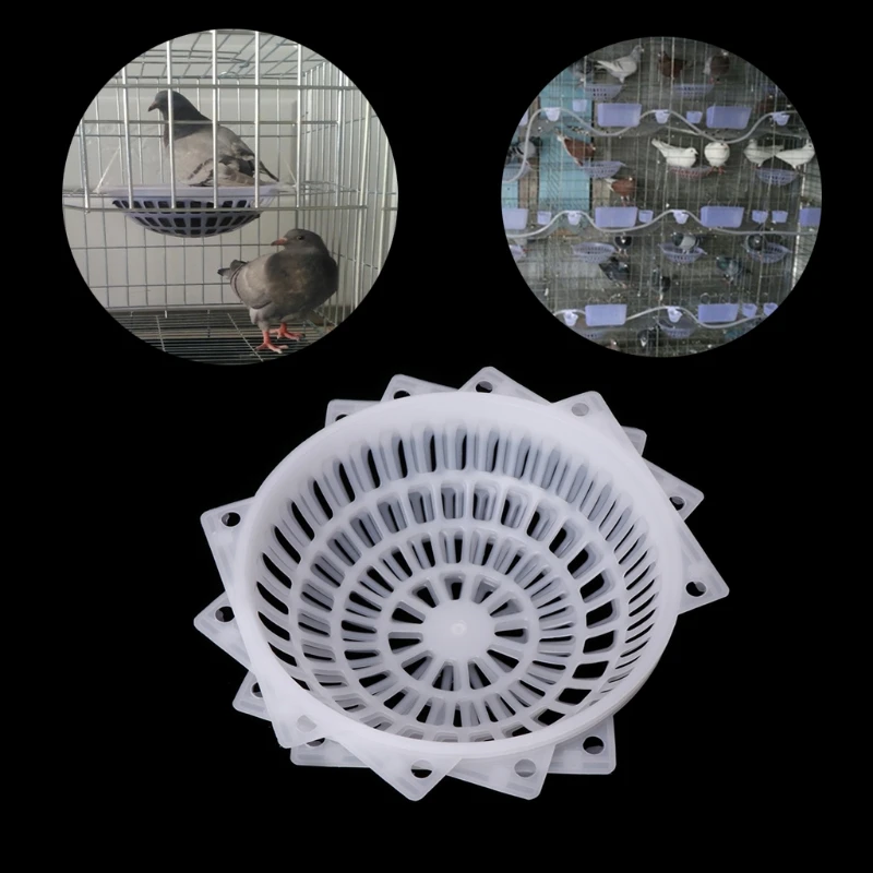 Lot Of 4 Plastic Hook-On Nest Pans For Bird Cages - Budgie, Canary, Lovebird, Aviary