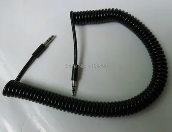 

3pc 3meter Double end Male 3.5mm Jack 3 pole Stereo AUX cord Audio Replacement catapult Cable Headphone Car Connect curly Spring