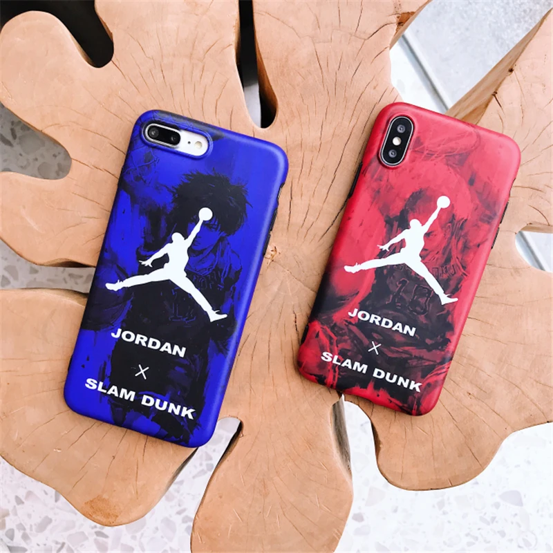 WULAWUKU модные новые Jordan X Slamdunk Мягкие Tpu IMD чехол для iphone 8 плюс 7 6 6s сзади чехлы Чехол