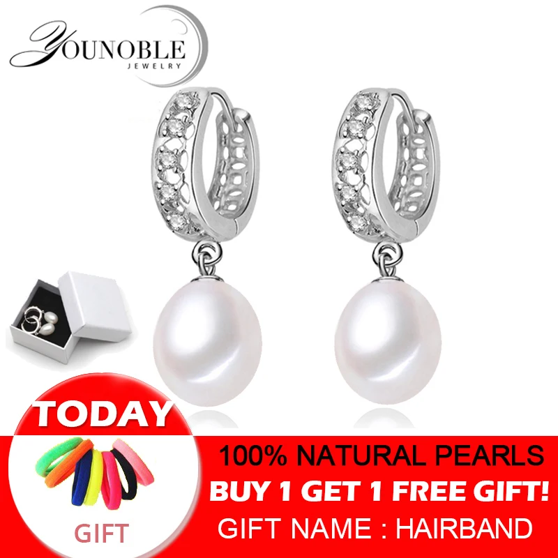 Серьги женские из серебра 925 пробы с натуральным жемчугом|pearl bodysuit|earrings brandearring clasp