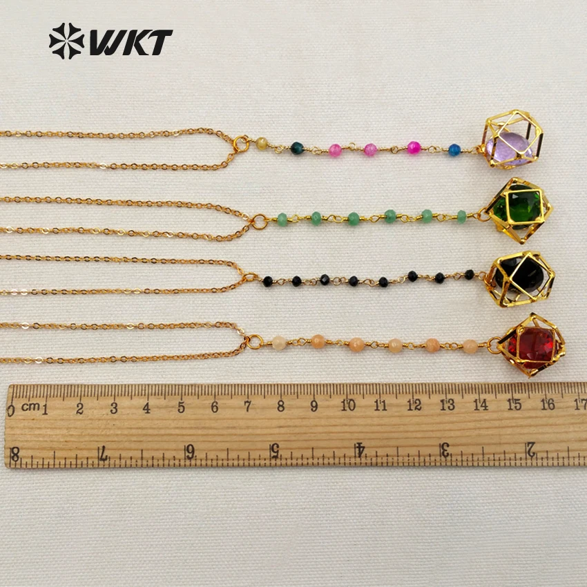 WT-N1094 wkt опт Новое поступление Мода Благородный для женщин натуральный ювелирный камень Очаровательное ожерелье с подвеской