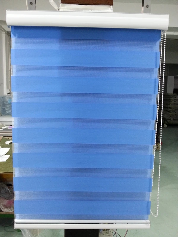 Полиэстер полупрозрачные рулонные шторы Зебра в темно-синем на заказ оконные шторы для гостиной 30 цветов
