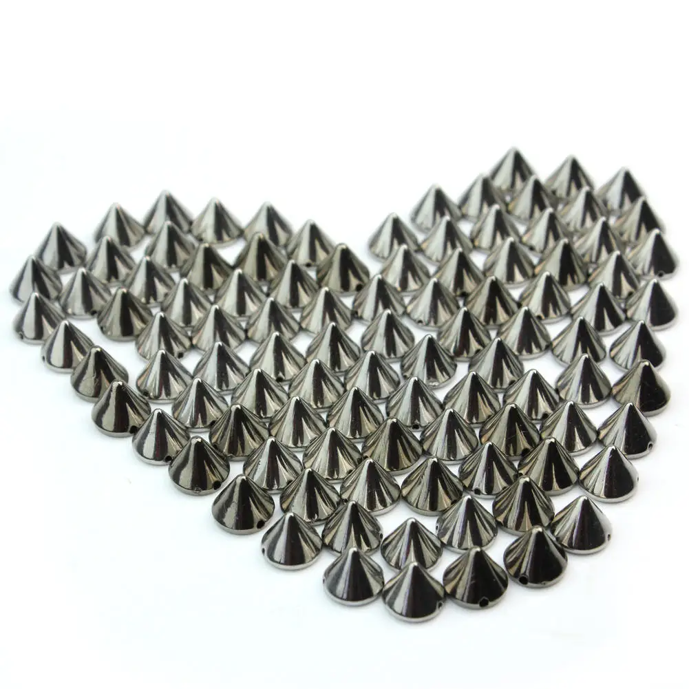

100 pcs Gun black Round Spike Rivet Punk Rock spike rivet studs Bag Leathercraft Accessories Craft DIY Decoration