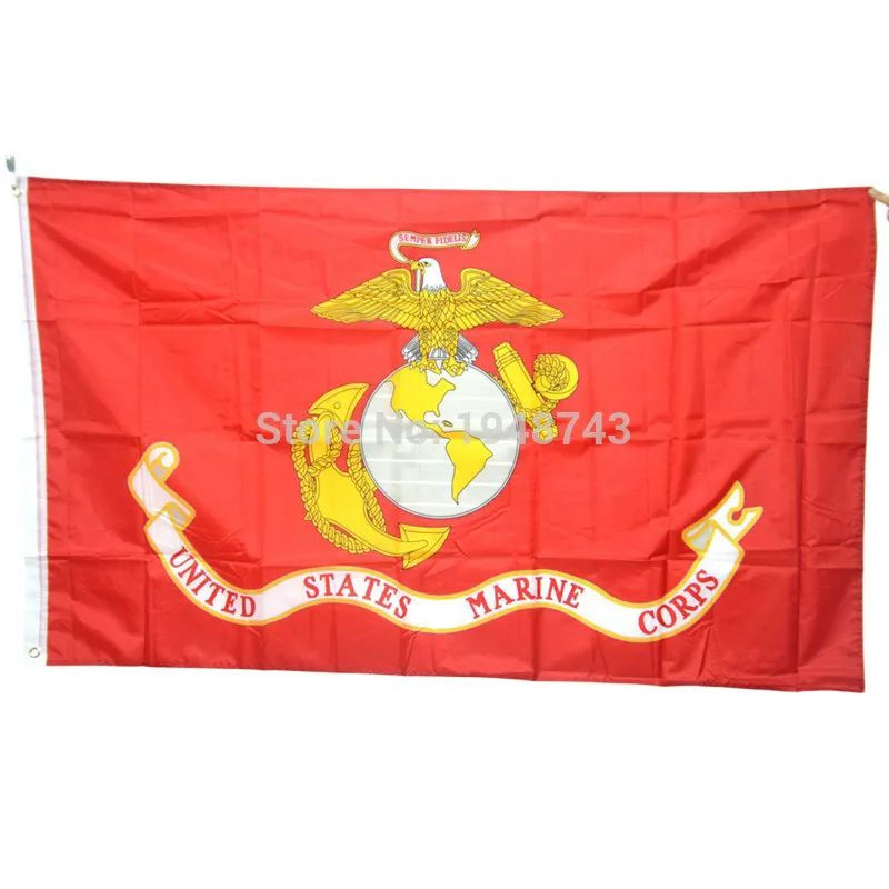 

American Army USA United States Marine Corps-USMC Polyster Flag Banners 3*5 Feet With Brass Grommets