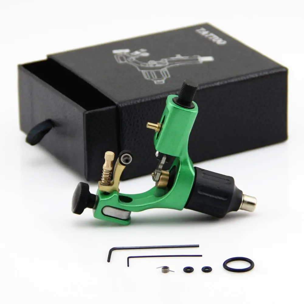 

Professional Rotary Tattoo Machine Aluminium Alloy Green Tattoo Frame Tattoo Motor Gun for Shader Liner with Tattoo Accessories