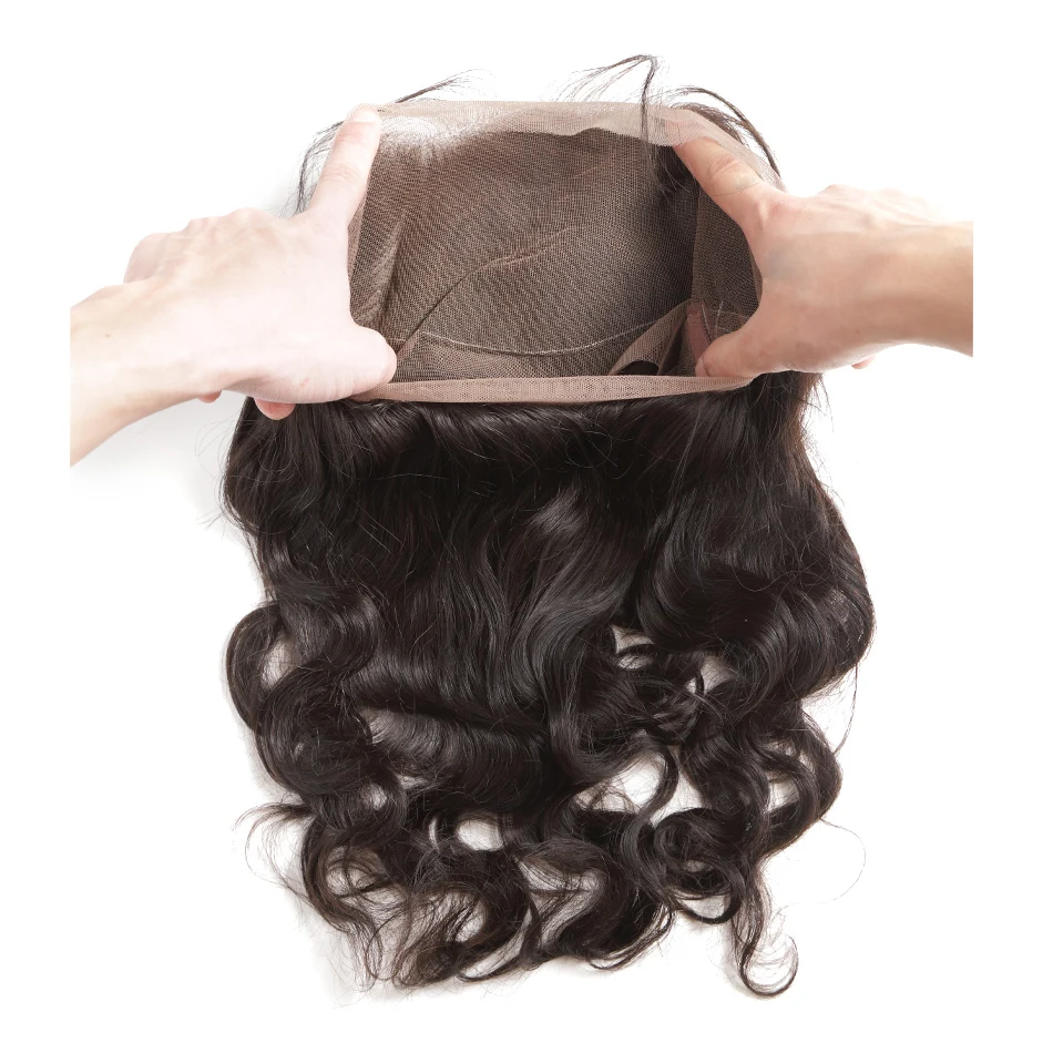 ILARIA волосы бразильских волос 360 кружева фронтальной с Связки объемная волна Класс 7A бразильский девственные волосы 3 Связки с застежка