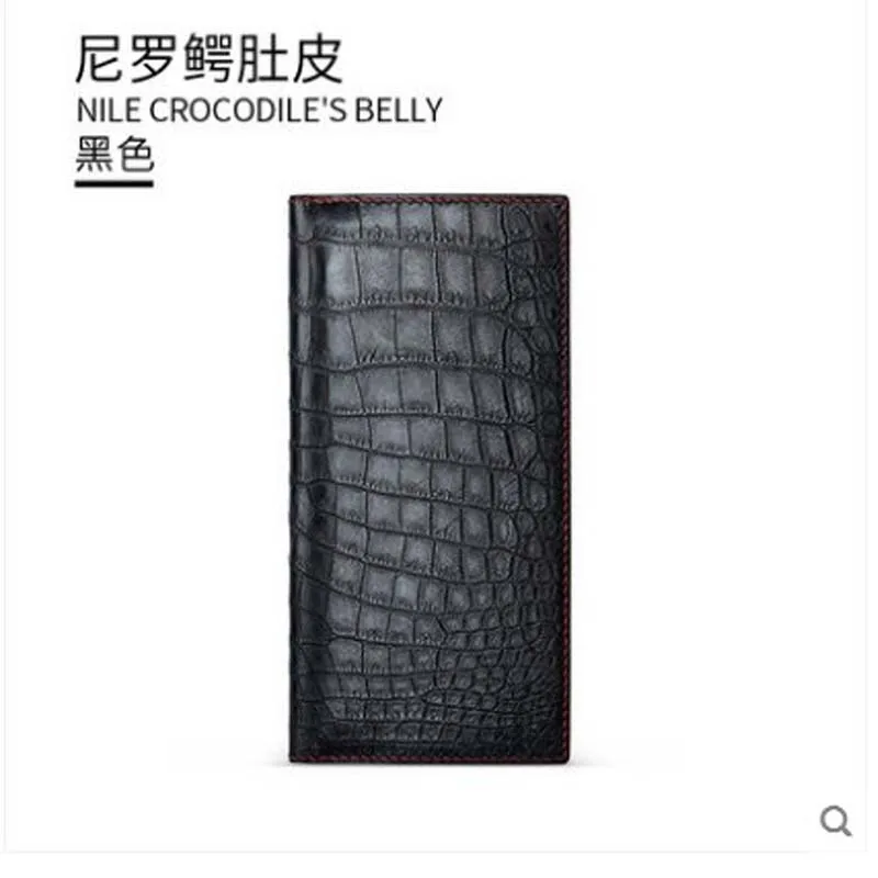 

gete 2019 The new model is handmade Nile crocodile leather wallet for men long - section belly wallet multi - clip wallet