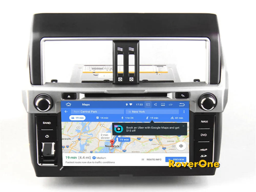 Excellent RoverOne Android 8.0 For Toyota Prado 2014 2015 Car Multimedia Player Radio Stereo DVD GPS Navigation Sat Navi PhoneLink 16