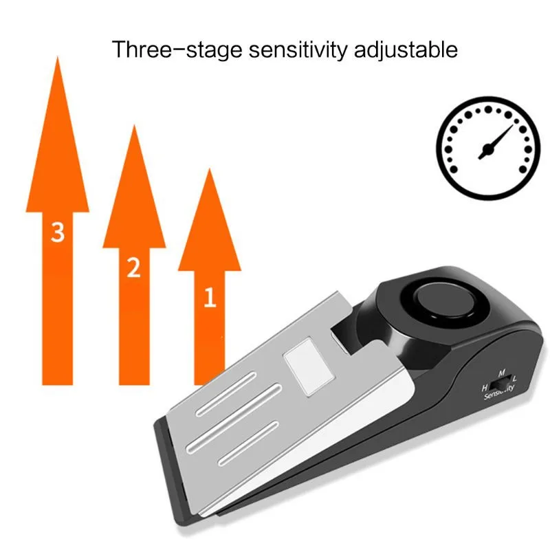 120dB сигнализация остановки двери портативная Вибрация оповещения защита от взлома защитный дверной ограничитель релейная защита для дома