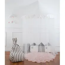 Принцесса девушки кровать навес детский потолок полулуна спальня прикроватная марля Девушка сердце комната украшения кроватка купол замок, феи сеть