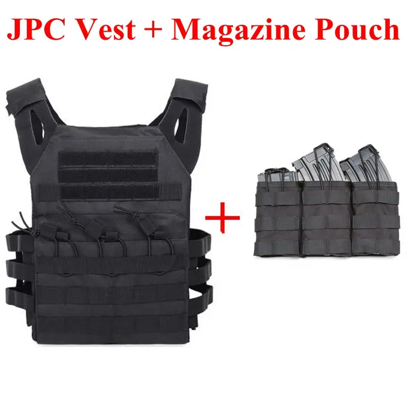  Tactical JPC Vest Plate Carry Protection Vest Airsoft Paintball Military Army Body Armor With Tripl