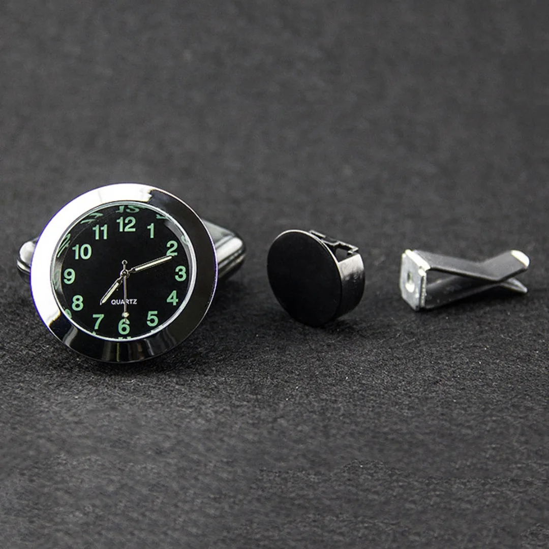 Men Women's Car Clock Fashion Luminous Quartz Analogue Watches For Car Accessories Mini Clip On Watch