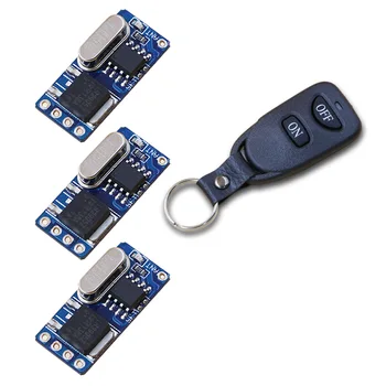 

DC3.5V 4.5V 5V 6V 7V 9V 12V Wireless Remote Control Switch with Manual Button 3Receiver+1Transmitter High Quality 315/433 ON OFF