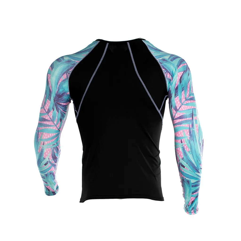 YOUYEDIAN Модные мужские фитнес Мягкая футболка быстросохнущие спортивные колготки с принтом велосипедные циклические базовые слои Топ блузка# y20