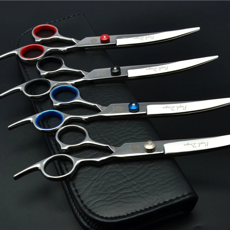 

6.0 inch 4 colors Professional Hair Scissors Purple Dragon hairdressing scissors Cutting Thinning Set Salon Barber scissors