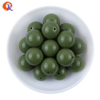 

S76 20MM 100pcs Amy Green Chunky Bubblegum Acrylic Solid Beads Chunky Beads For Handmade Jewelry Accessories CDWB-701024