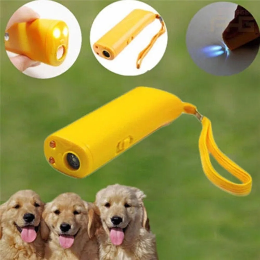 

New Ultrasound Dog Training Repeller Control Trainer Device 3 in 1 Anti-barking Stop Bark Deterrents Dogs Pet Training Device