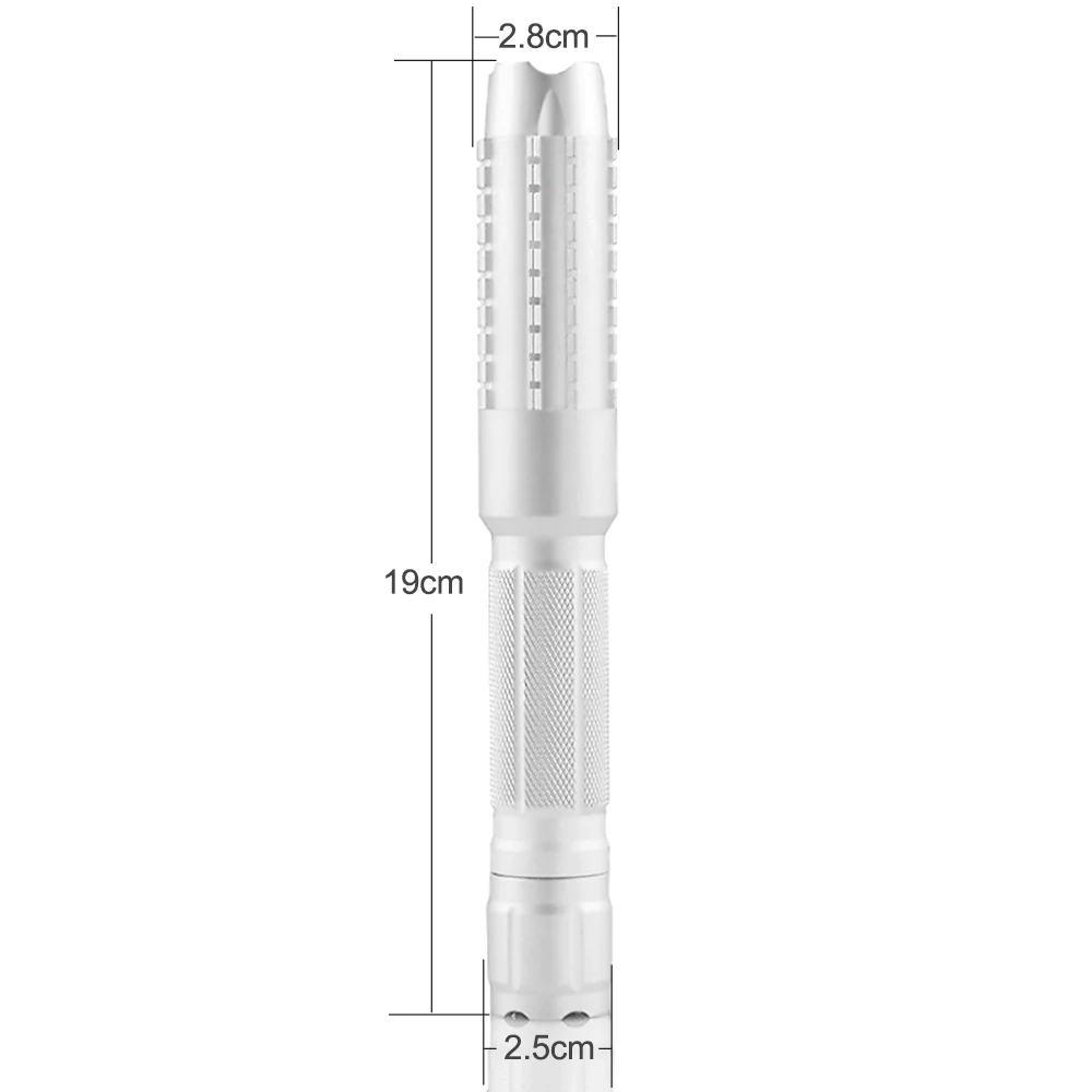 Мощность ful 5 в 1 520nm фокус зеленая лазерная указка высокой Мощность зеленый сжигание лазерный (серебро)