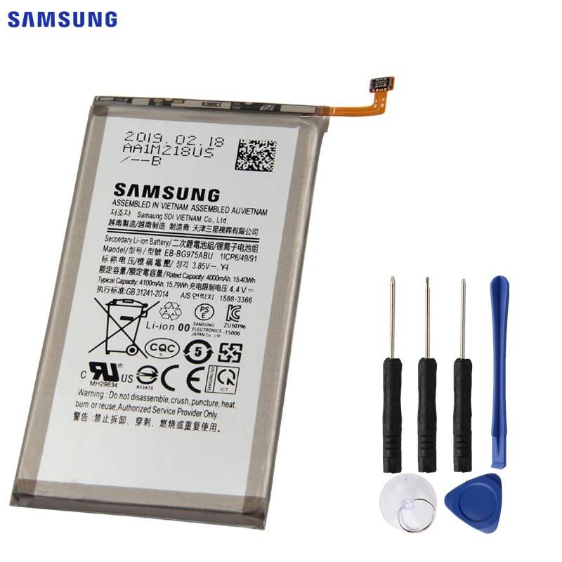 Samsung сменный аккумулятор EB-BG975ABU для samsung GALAXY S10+ S10 Plus S10Plus SM-G9750 G9750 4100 мАч аккумулятор для телефона