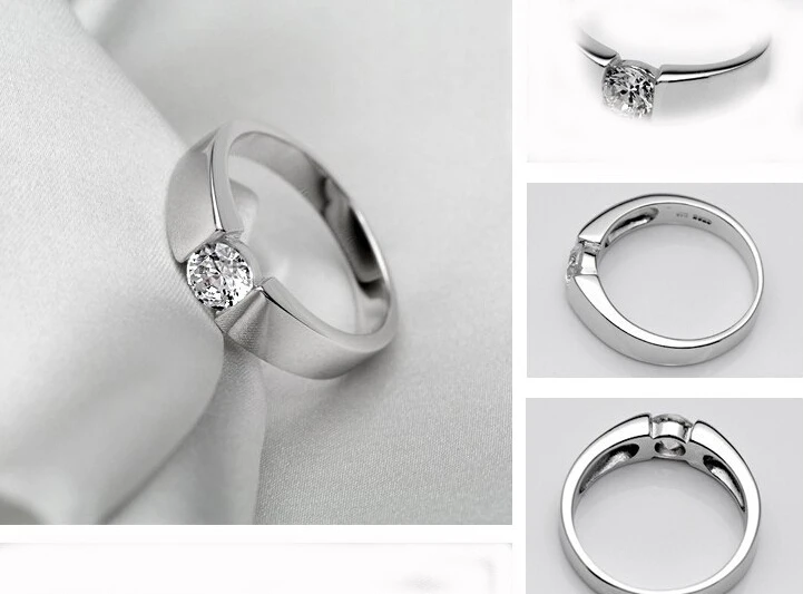 Мужские кольца из серебра 30% пробы с фианитом|jewelry gift|ring jewelrymen wedding |