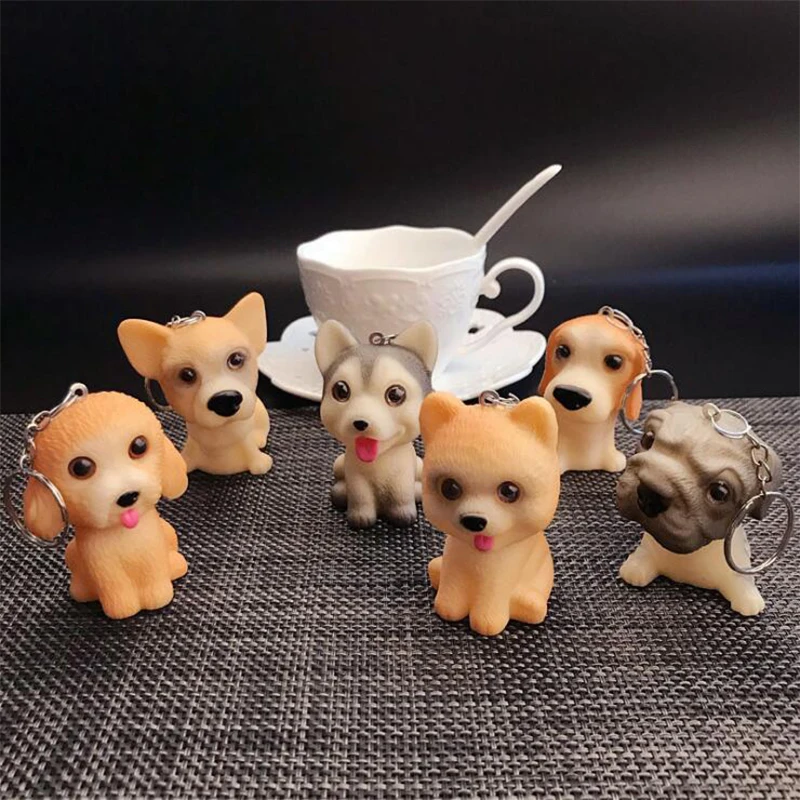 

Cute Creative Dogs Expression Husky Toys Keychains Pendant Doll Soft Keychain For Child Women Cartoon Bag Key Rings GiftS 7C0623
