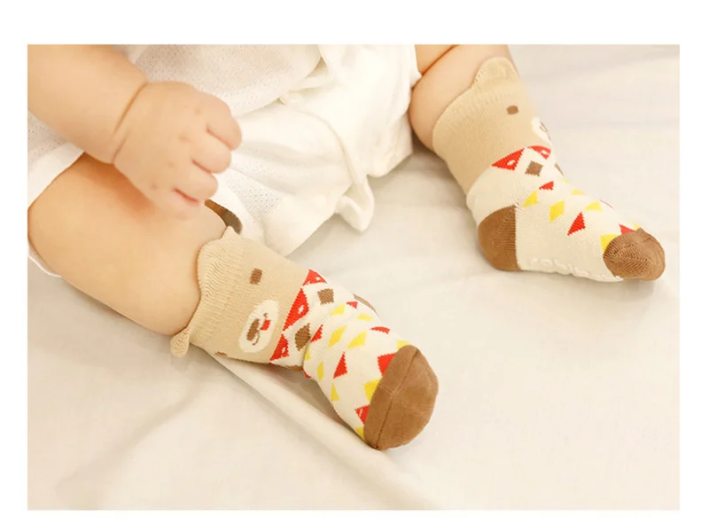 Cute Animal Infant Baby Socks Cartoon Anti-Slip Floor Socks Boys Girls Warm Toddler Socks Spring Autumn 0-4 Y Baby Boys Clothing (11)