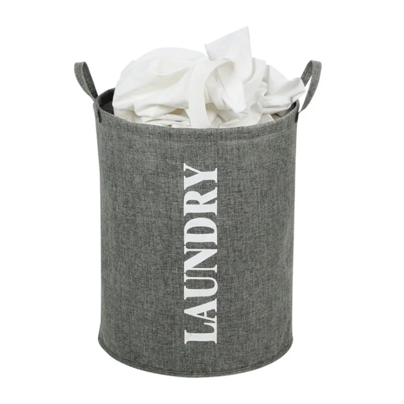 

Cotton linen storage bucket household items hamper toy storage bucket
