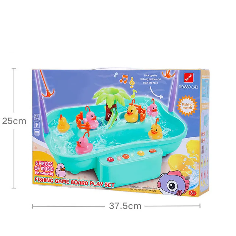 New Water Rotating Fishing Toy With Music And Light Duck Fishing Games Electric Fish Toy For Children Kids Girl Boys Toys Gifts New Water Rotating Fishing Toy With Music And Light Duck Fishing Games Electric Fish Toy For Children Kids Girl Boys Toys Gifts