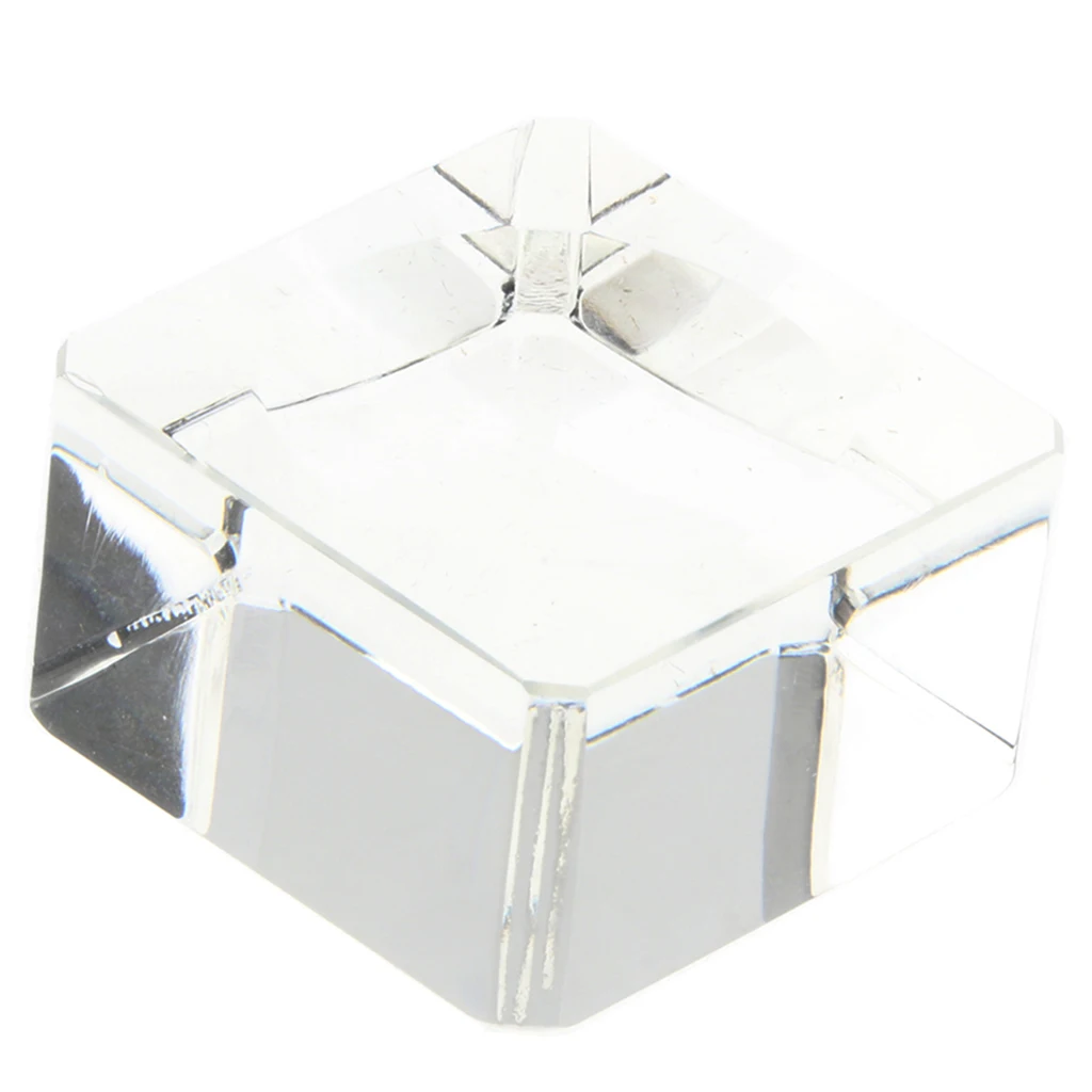 Clear Square   Crystal Ball Stand Fit for 70-80mm Ball - Perfect for Photography & Home Decor