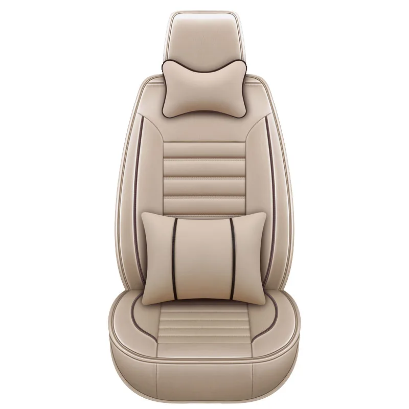 Искусственная кожа авто чехлы на сиденья для audi a3 8 p 8 в седан sportback a4 b5 b6 b7 b8 a5 2010 2009 2008 2007 универсальные коврики - Название цвета: beige