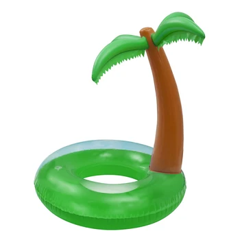 

Tropical Island Swimming Ring 120cm Coconut Tree Inflatable Swimming Tube 2019 Newest Pool Floating Raft Circle Water Party Toys