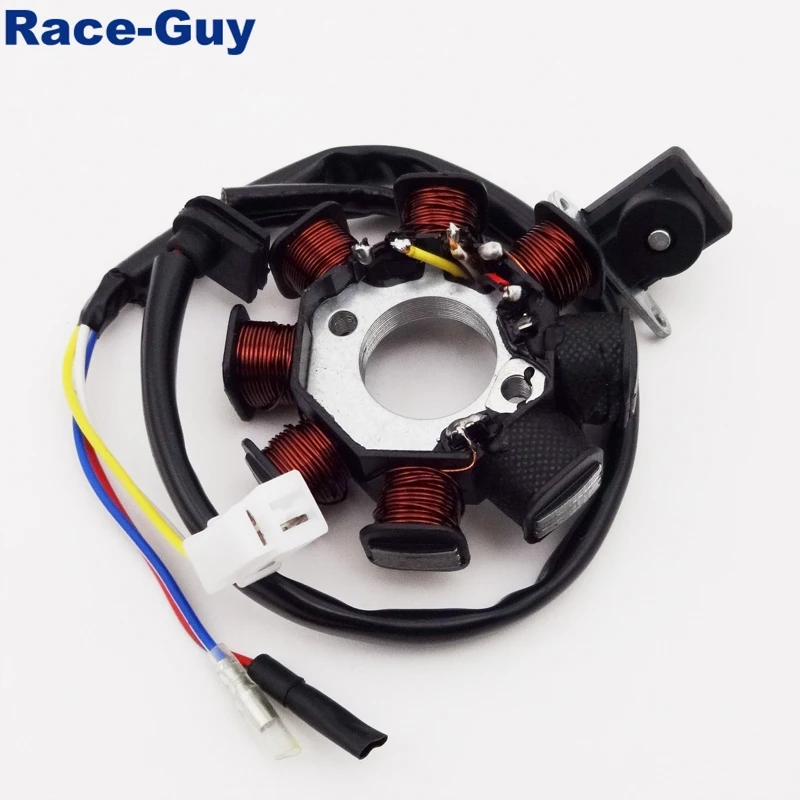 8 Катушек статора Магнето для GY6 49cc 50cc двигатель Sunl Roketa Vespa Jonway Znen Jmstar Kazuma китайский