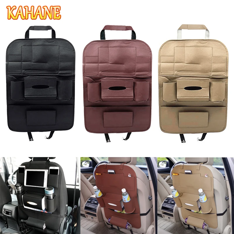 

KAHANE Car Seat Back Multi-Pocket Bag Holder Car Seat Storage Bag FOR Toyota CHR Avensis Yaris Corolla Volvo V40 XC90 XC60 S60
