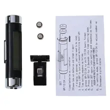 Легкий набор цифровой ЖК-синий световой экран Автомобильный будильник с термометром W зажим