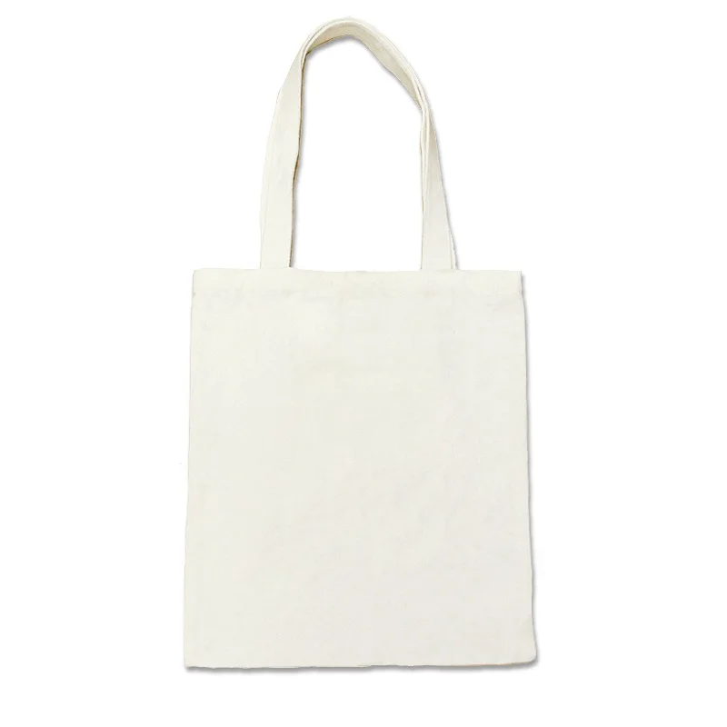Us 8 49 1pc Blank Cotton Bag Custom Logo Design Personalized Canvas Tote Bags Recycled Ping Printed Reusable In