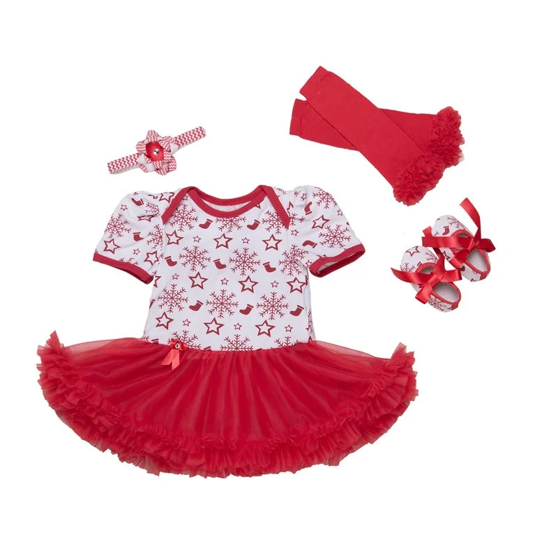 

NPK 15 Different Styles 20-22'' Reborn Baby Girls Clothes With Hair Band Socks And Shoes Newborn Doll Accessories For Christmas