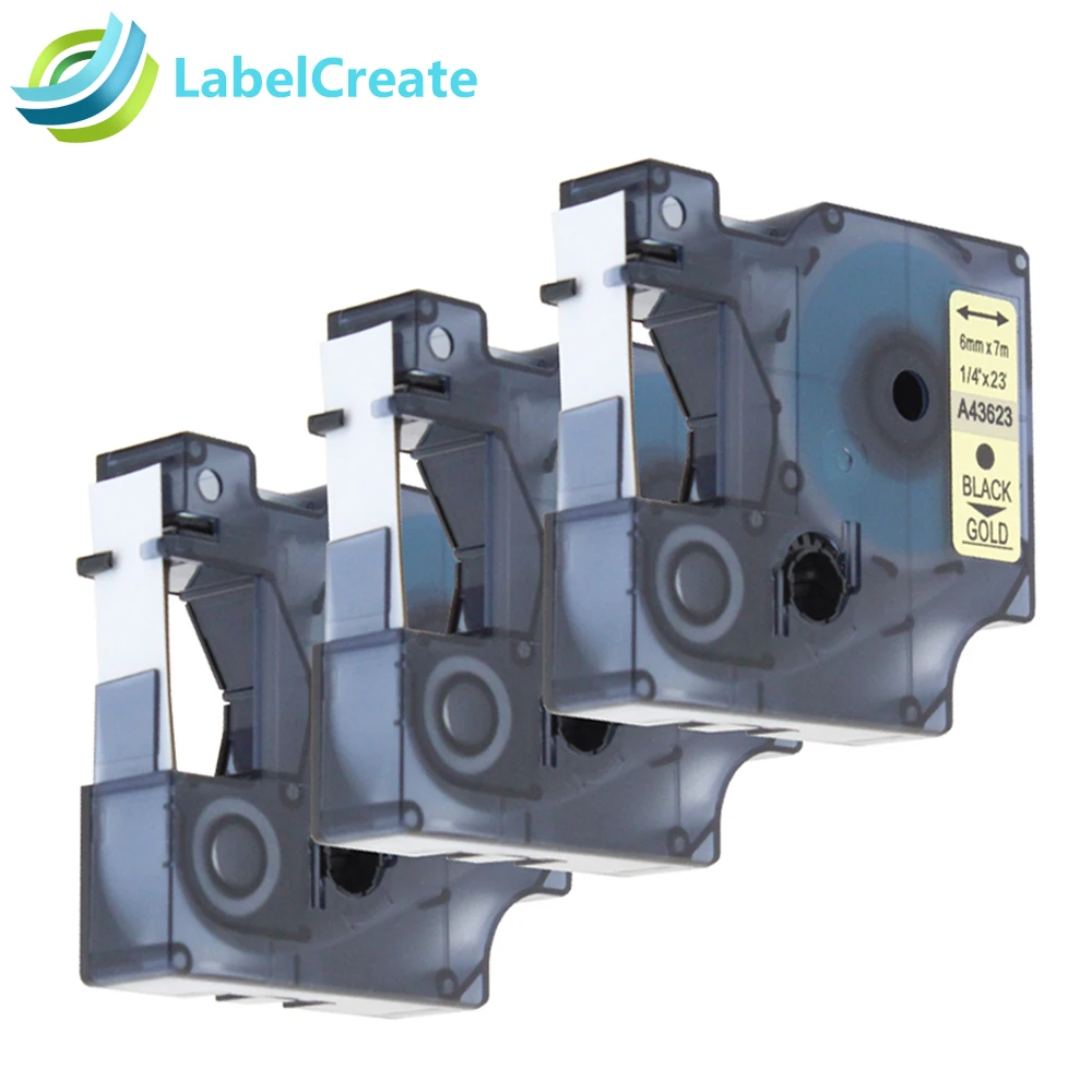 Buy 3 Packs Compatible Dymo D1 Label Tape 43623 6mm