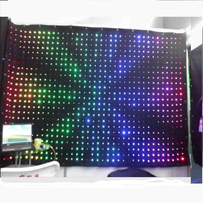 

Customlized halloween projector P18 2*8m Led Vision Curtain for sale
