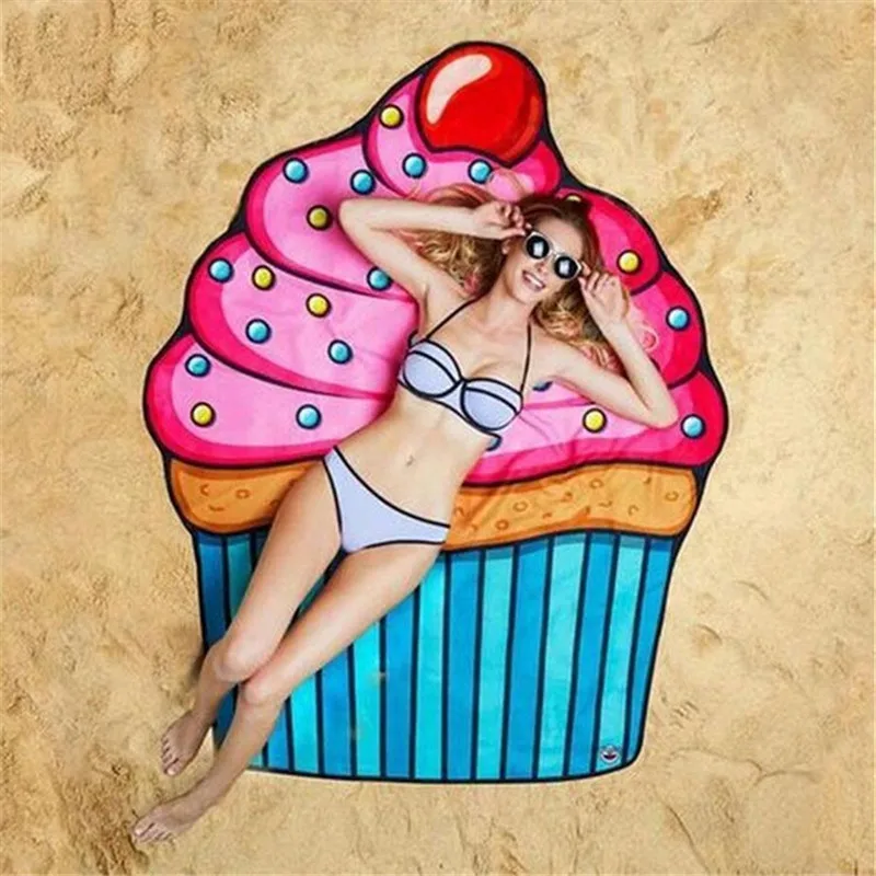 Polyeater Donut Pizza Pineapple Large Round Beach Towel Circle Tassels Watermelon Hamburger Cotton Bath Mat 150x150cm x Polyeater Donut Pizza Pineapple Large Round Beach Towel Circle Tassels Watermelon Hamburger Cotton Bath Mat 150x150cm x