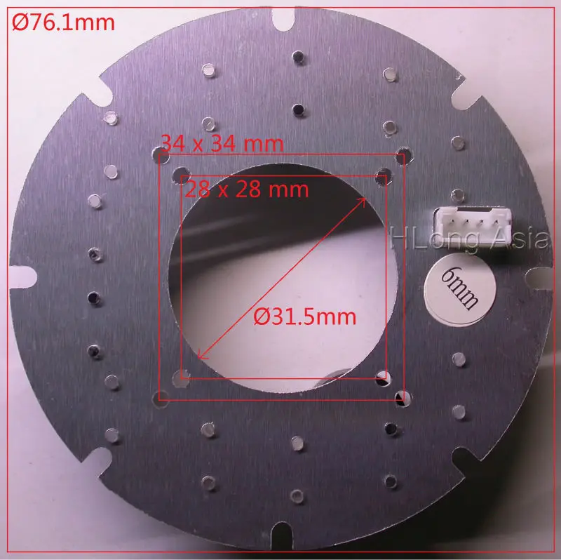 Laser Infrared 12x IR LED board for CCTV cameras night vision (76mm diameter)