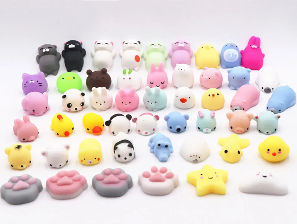 

Cute 3D Squishy Slow Rising Creative Animal Cartoon Cat Bear Rabbit Balls Series Phone Accessories Decompression Toys Squishys