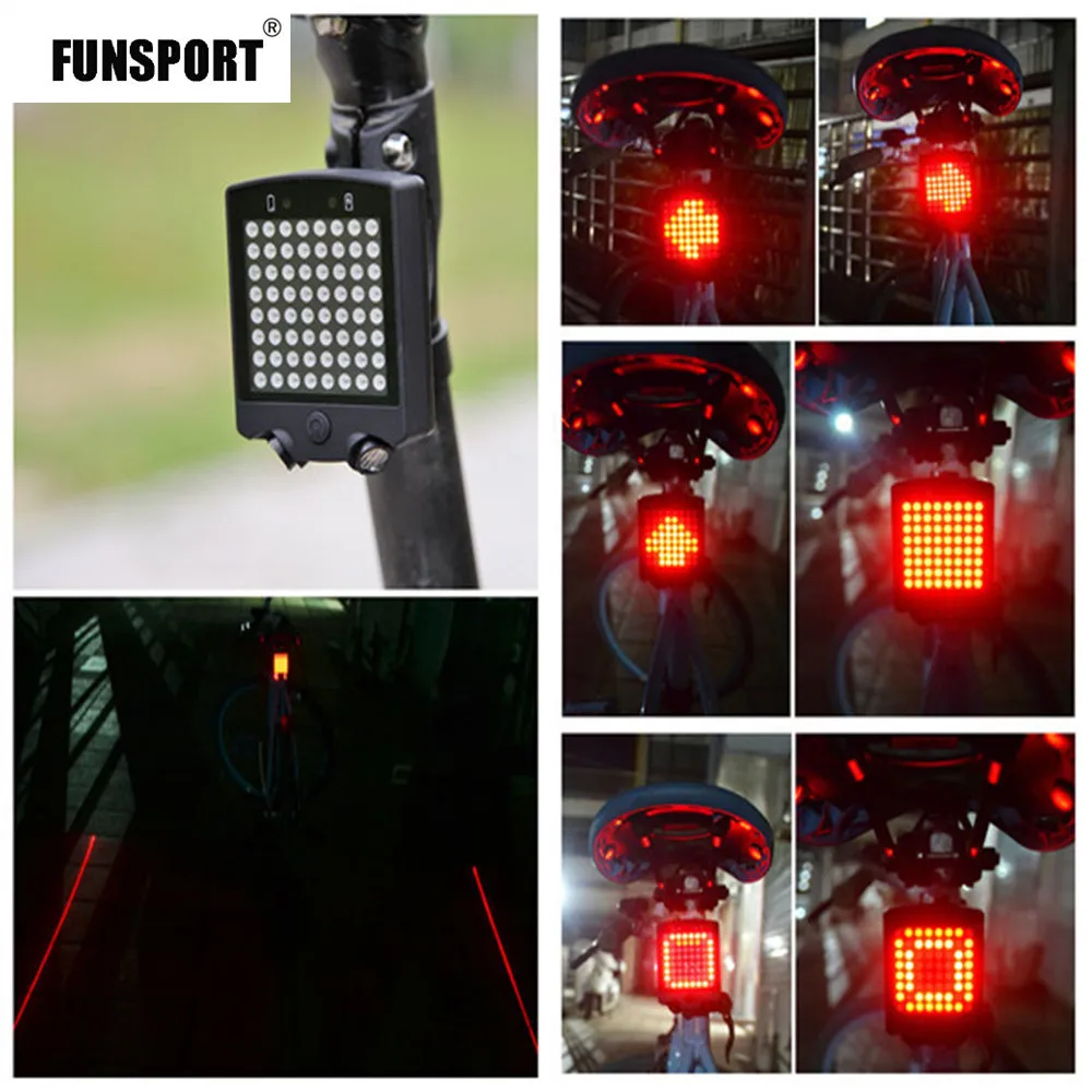 USB Rechargeable Wireless Remote Controlled Bike Brake Light_