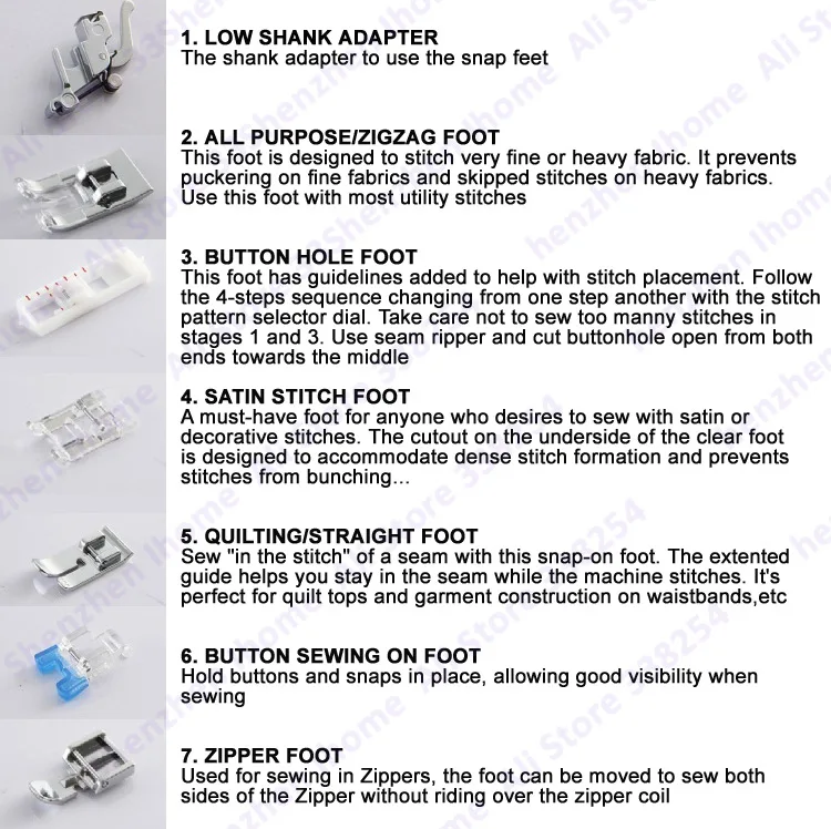 1//4/" Patchwork Quilting Presser Füße Nähfuß Snap On Nähmaschine Presser Foot Neu